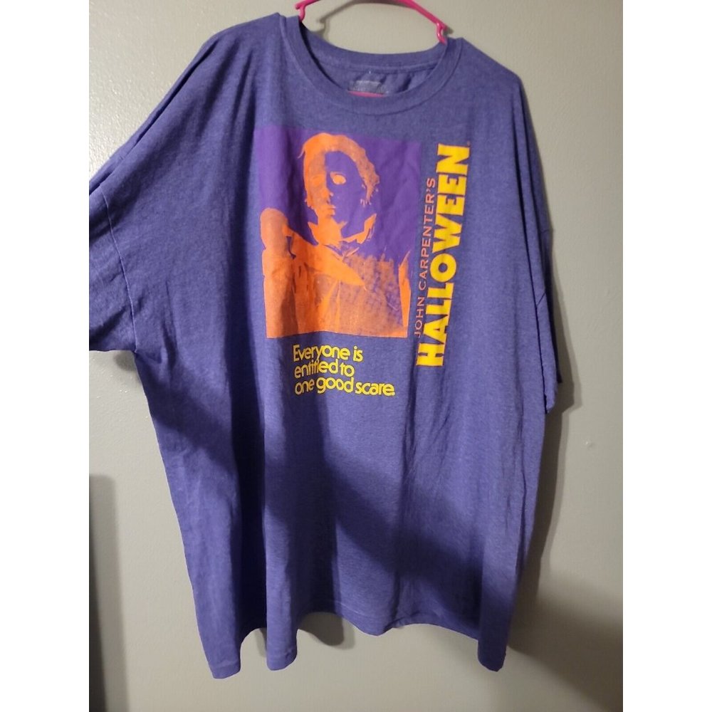 John Carpenter’s Halloween T Shirt Purple Orange Graphic Mens Size 3XL